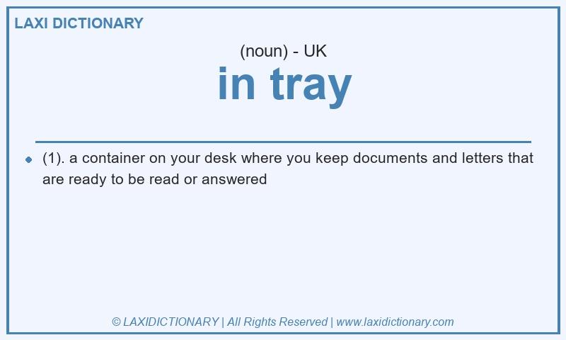 Definition in tray in British English