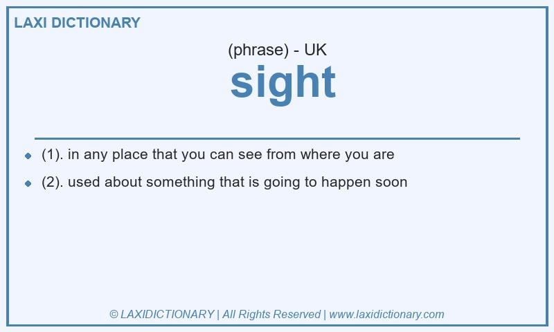 Definition  sight in British English