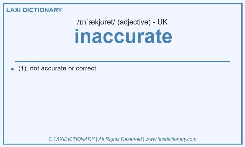 Definition inaccurate in British English