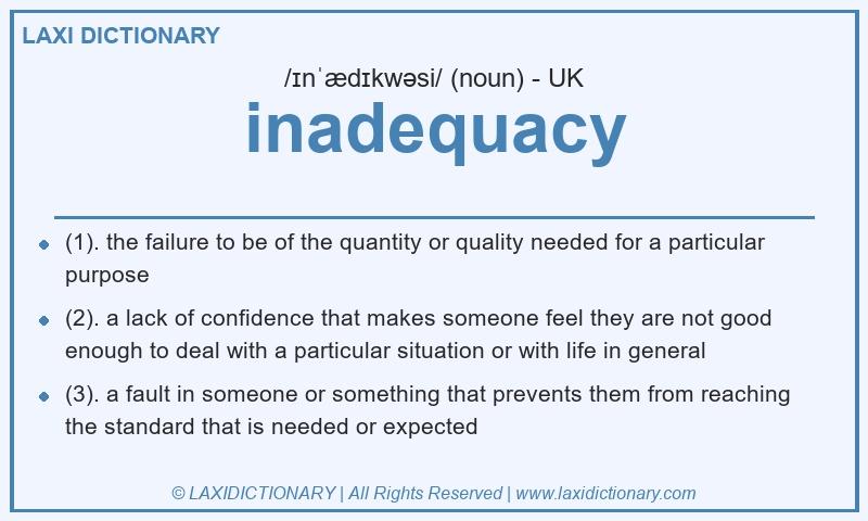 Definition inadequacy in British English