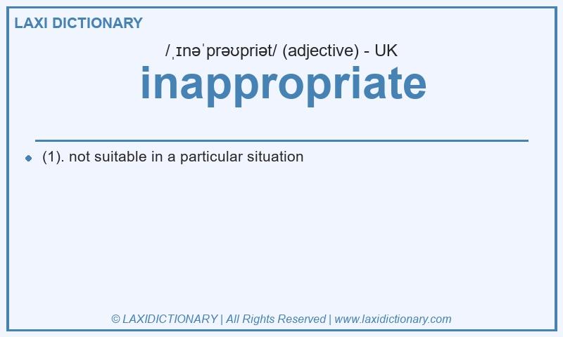 Definition inappropriate in British English