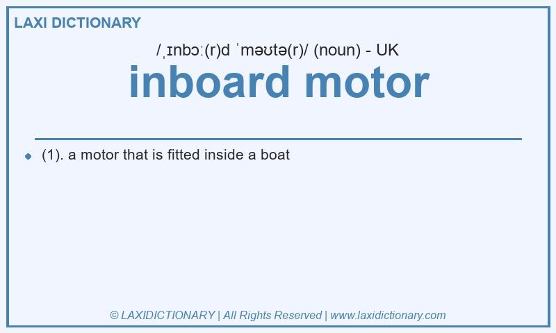 Definition inboard motor in British English