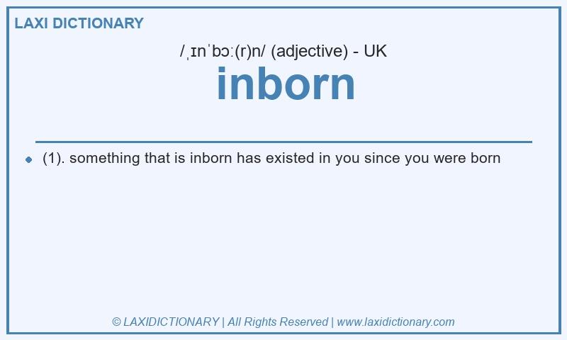 Definition inborn in British English