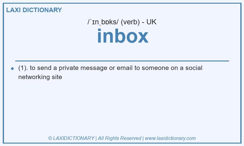 Definition inbox in British English