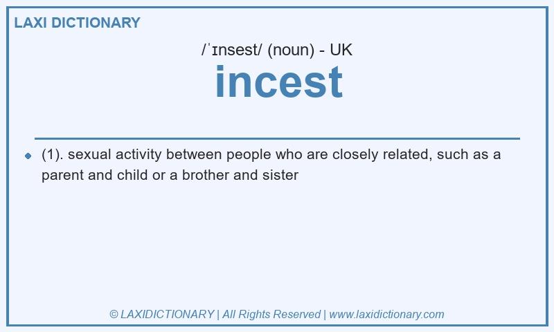 Definition incest in British English