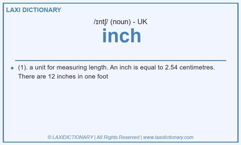 Definition inch in British English