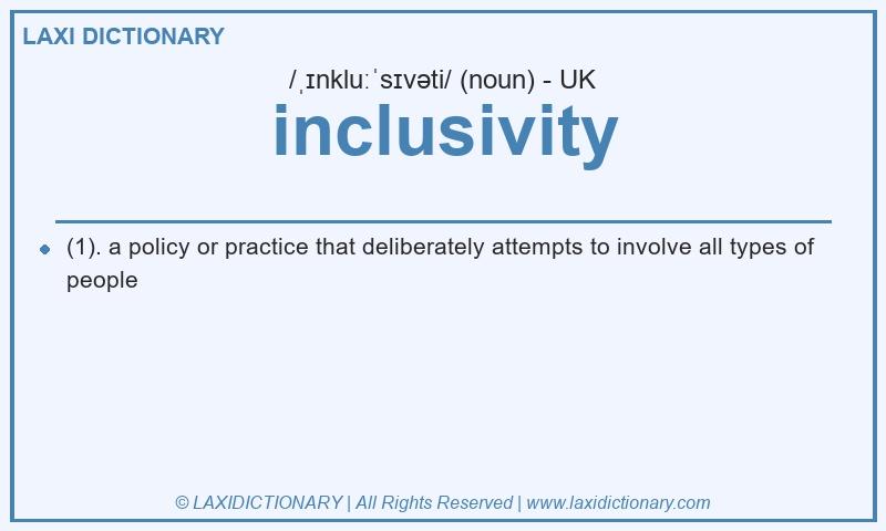 Definition inclusivity in British English