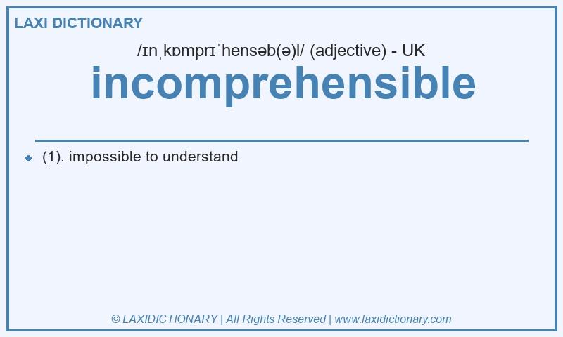 Definition incomprehensible in British English