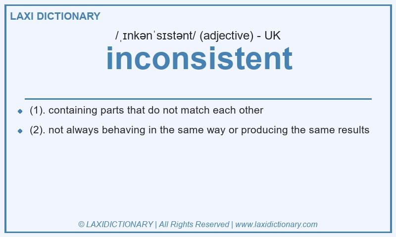 Definition inconsistent in British English