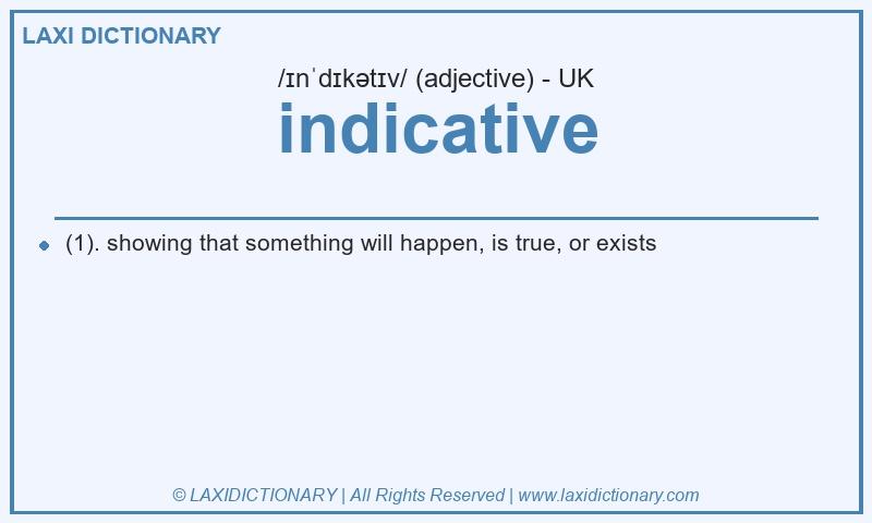 Definition indicative in British English