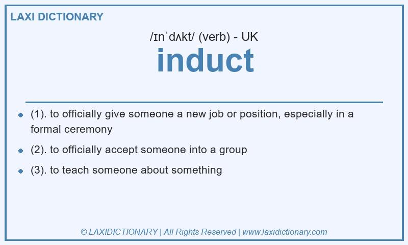 Definition induct in British English