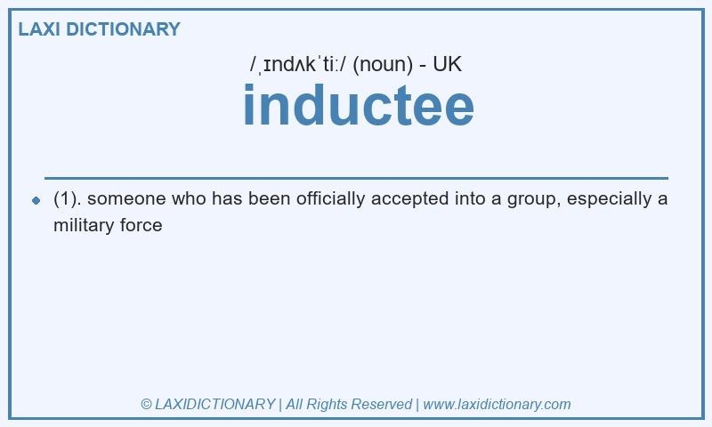 Definition inductee in British English