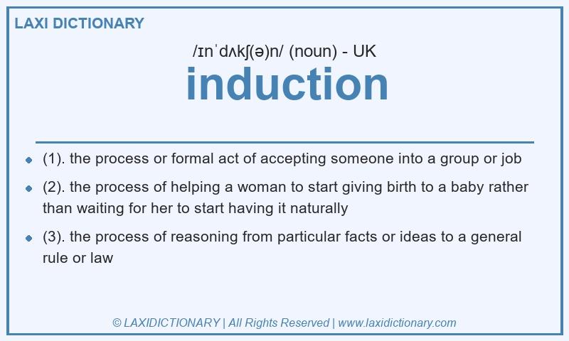 Definition induction in British English