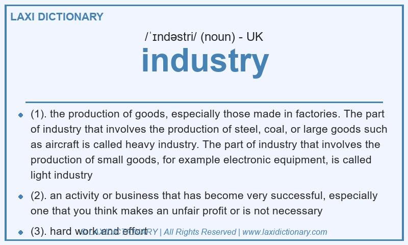 Definition industry in British English