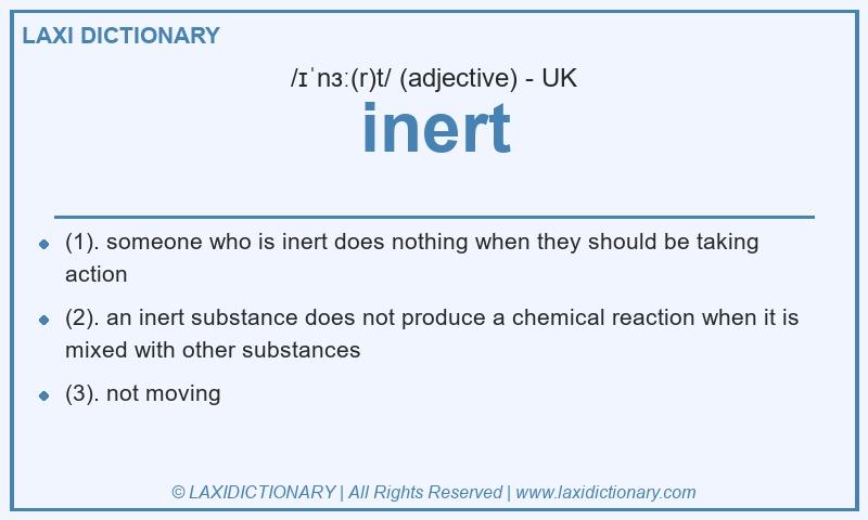 Definition inert in British English