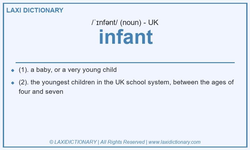 Definition infant in British English