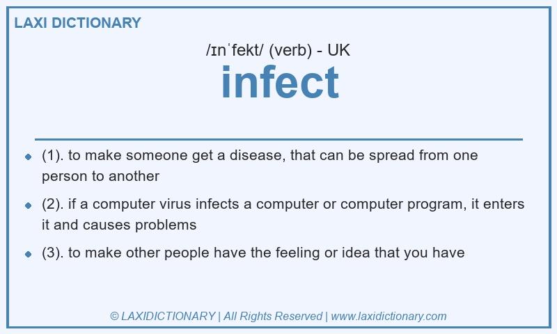 Definition infect in British English