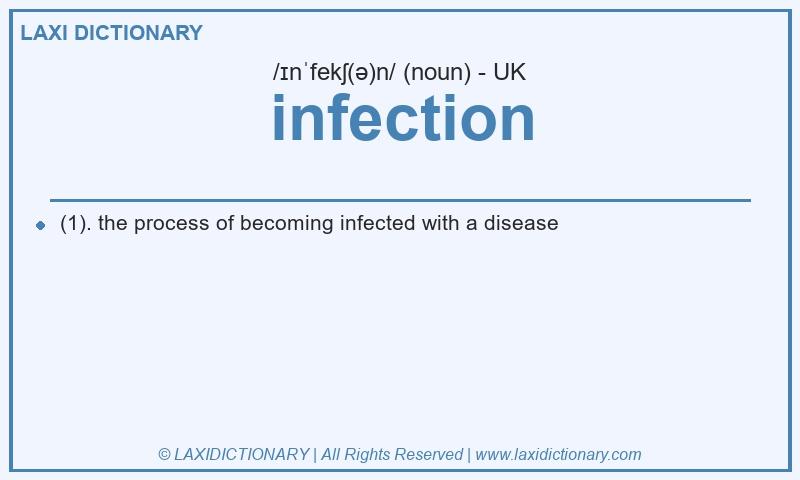 Definition infection in British English