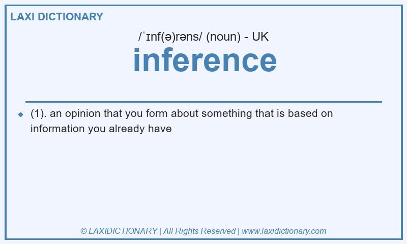Definition inference in British English