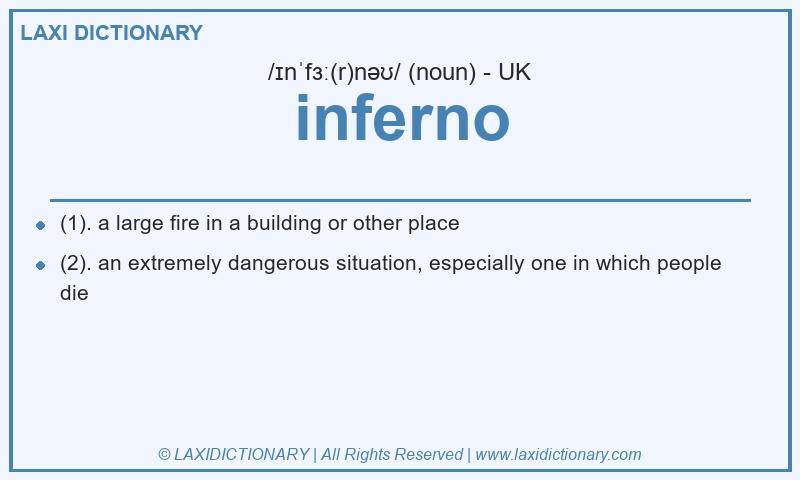 Definition inferno in British English