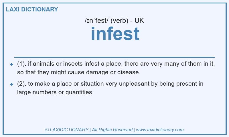 Definition infest in British English
