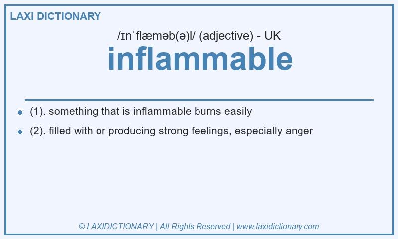 Definition inflammable in British English