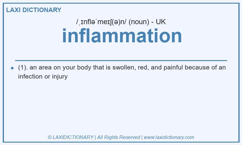 Definition inflammation in British English