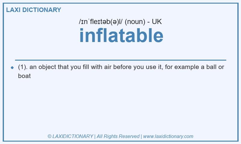 Definition inflatable in British English