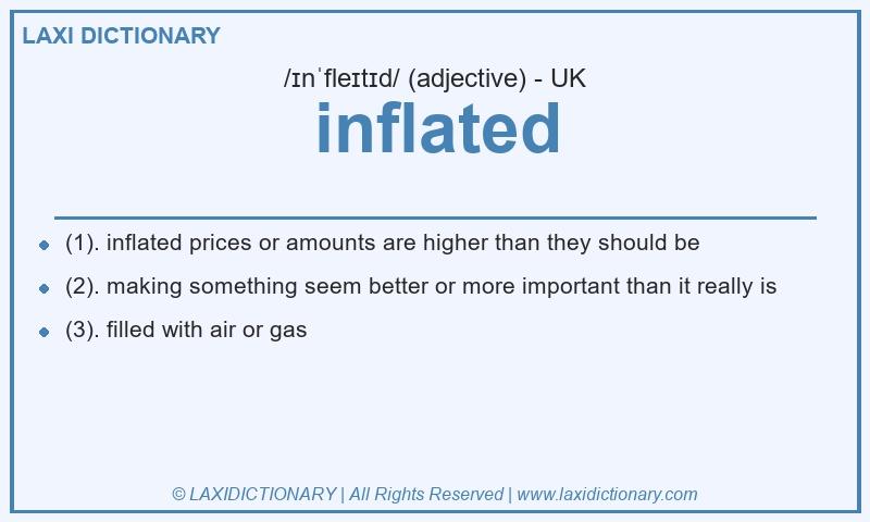 Definition inflated in British English