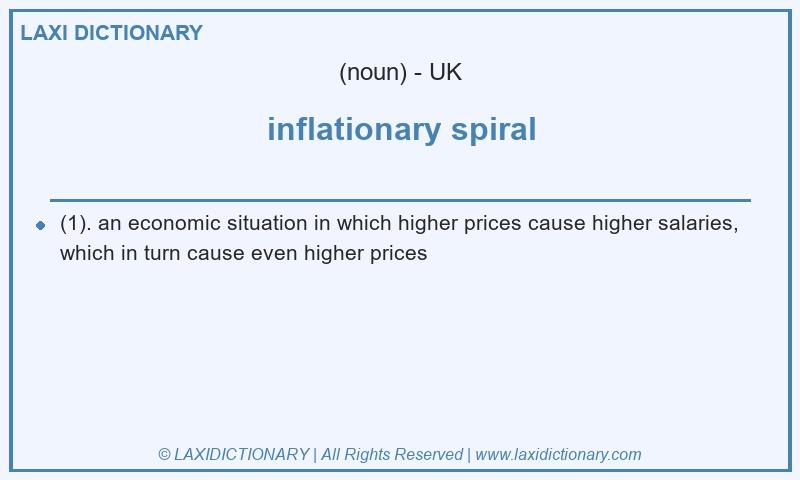 Definition inflationary spiral in British English