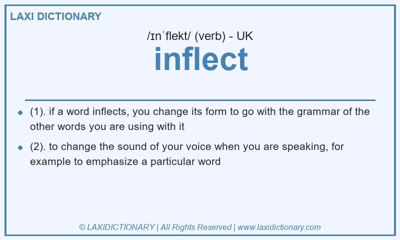 Definition inflect in British English