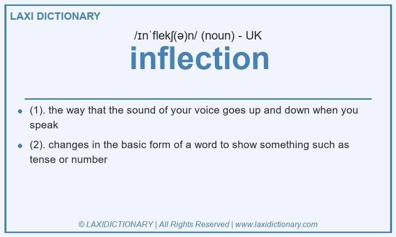 Definition inflection in British English