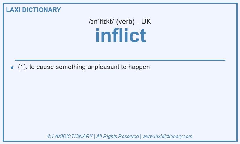 Definition inflict in British English