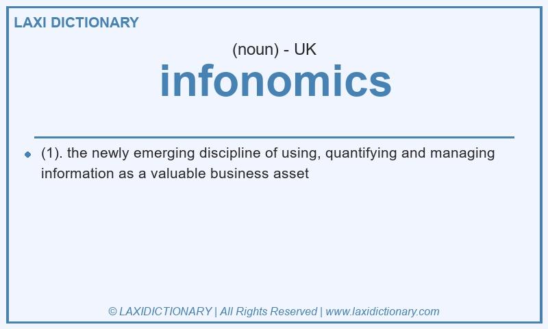 Definition infonomics in British English