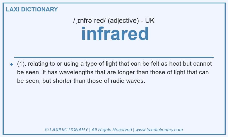 Definition infrared in British English