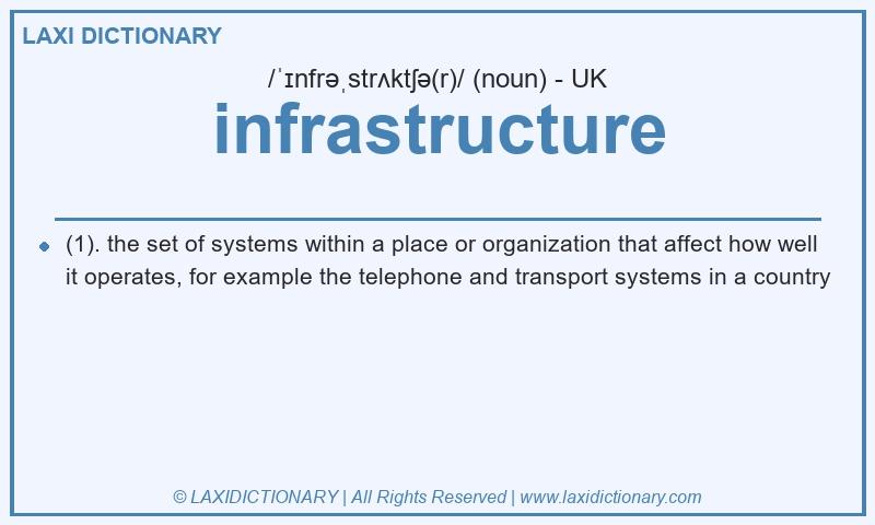 Definition infrastructure in British English