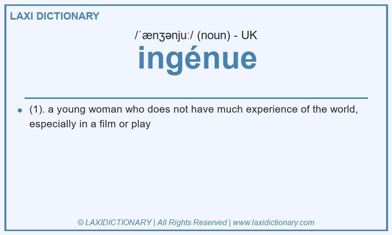 Definition ingénue in British English