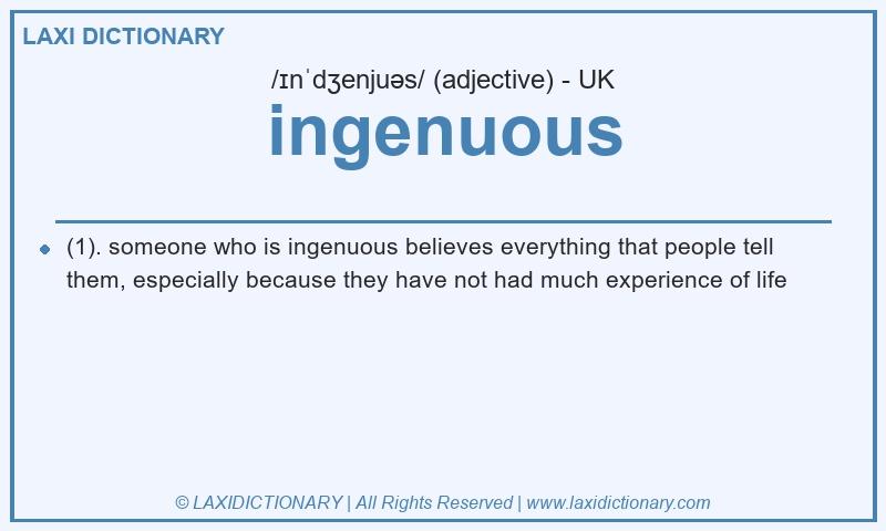 Definition ingenuous in British English