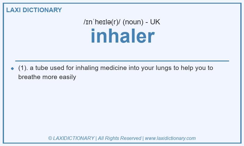Definition inhaler in British English