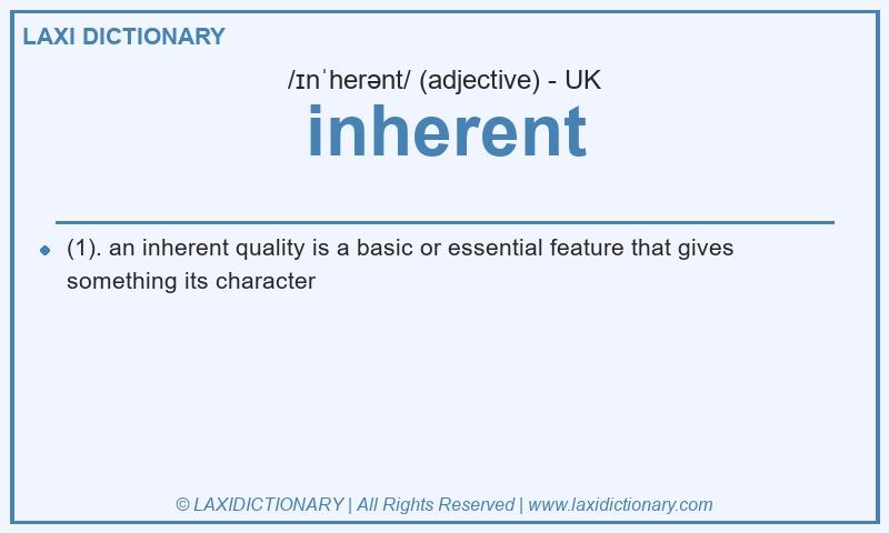 Definition inherent in British English