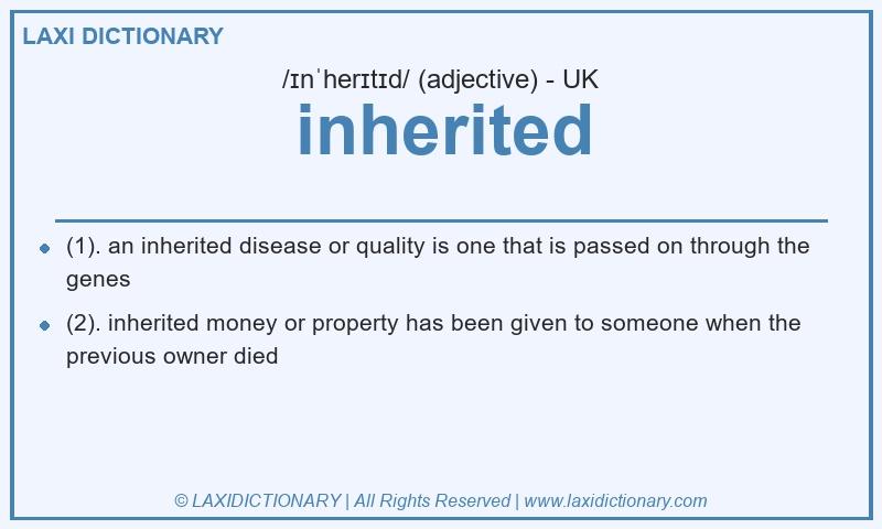 Definition inherited in British English
