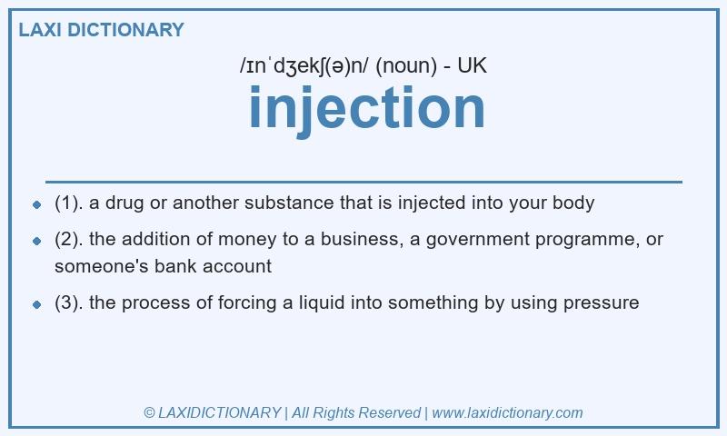Definition injection in British English