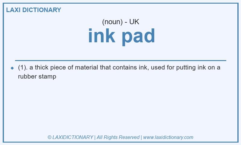 Definition ink pad in British English