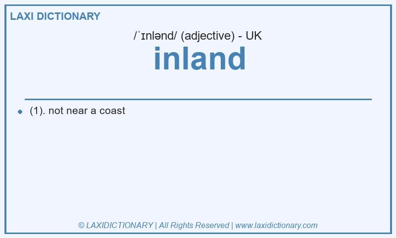 Definition inland in British English