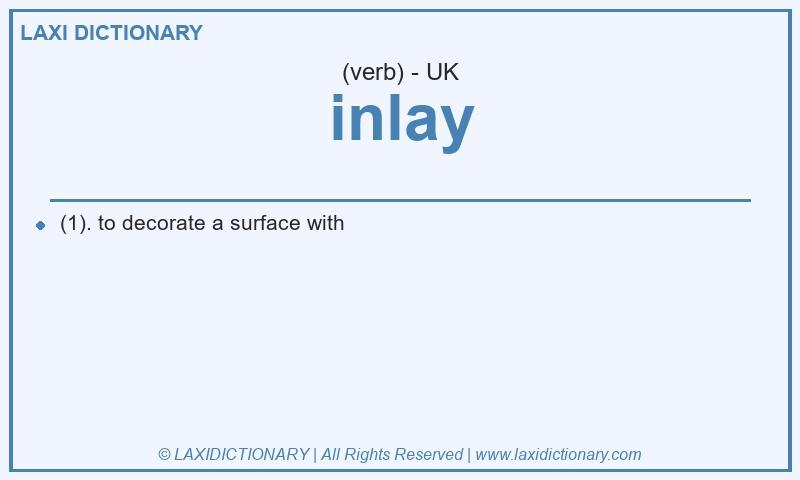 Definition inlay in British English