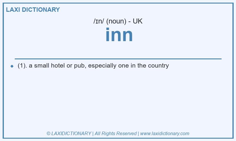 Definition inn in British English