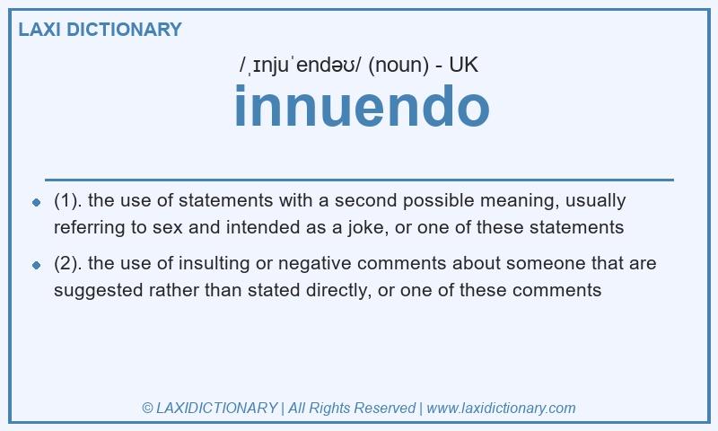 Definition innuendo in British English