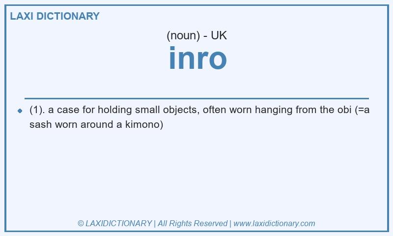 Definition inro in British English