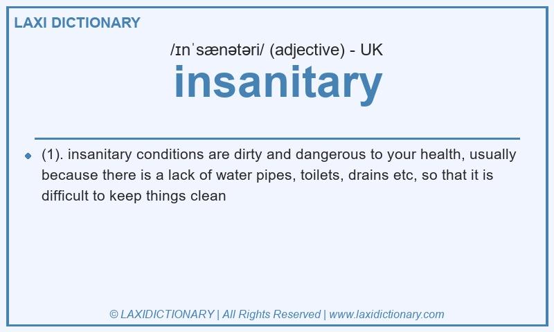 Definition insanitary in British English