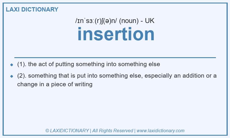 Definition insertion in British English
